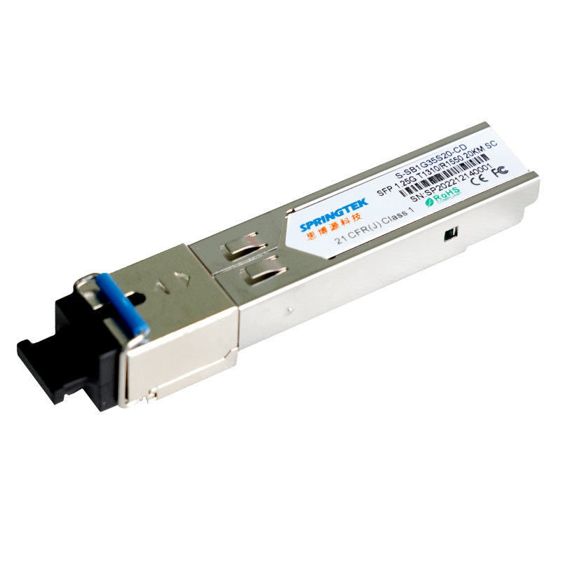 OEM de Compatibele Zendontvanger T1310/R1550nm 20km van Sc BIDI 1.25G Optische de Zendontvangermodule van SFP