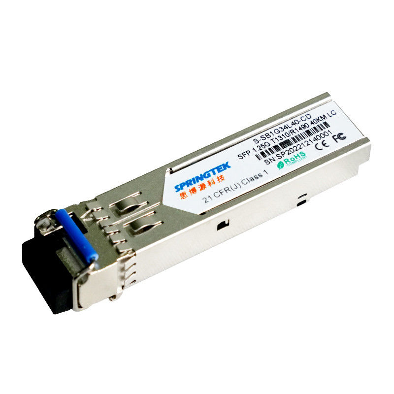 1.25G BIDI 40km de Schakelaarsmf WDM Gbic van Tx1310nm/TX1490nm LC de Optische Module van Zendontvangersfp