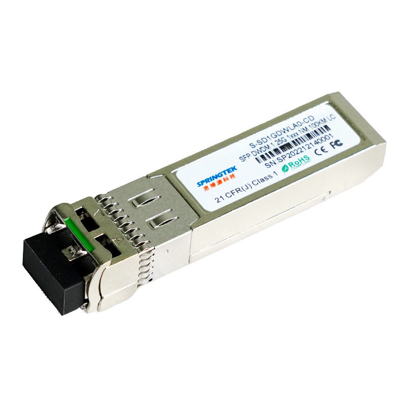 1.25Gbps compatibel Brokaat/Cisco/Jeneverbes DWDM C17~C61 100km Optische de Zendontvangermodule van SFP