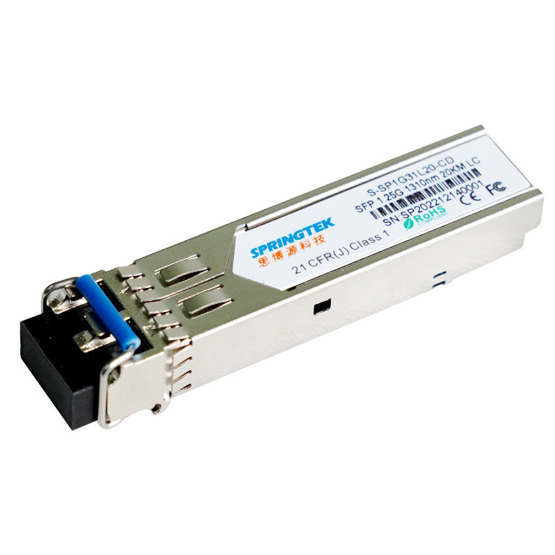 1.25G LX SFP 1310nm 20km 1000base-LX kiezen de zendontvangermodule 1G LX 20km van de Wijze Dubbele Vezel LC DDM uit