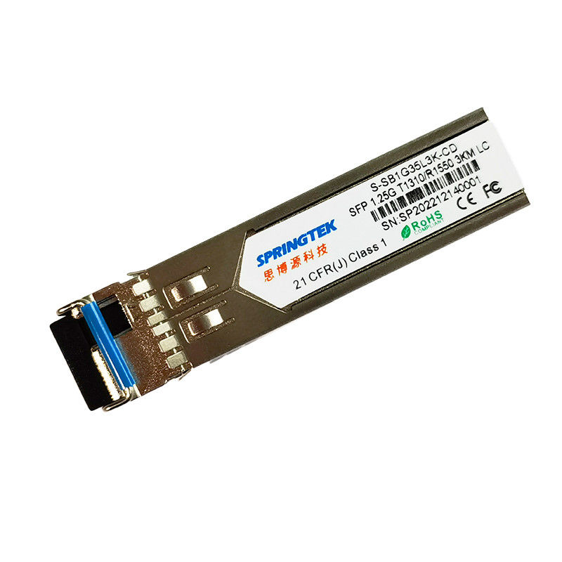 1.25G SFP 3km de Compatibele Module TX1310nm/RX1550nm LC van BIDI met Optische de Zendontvangermodule van DDM