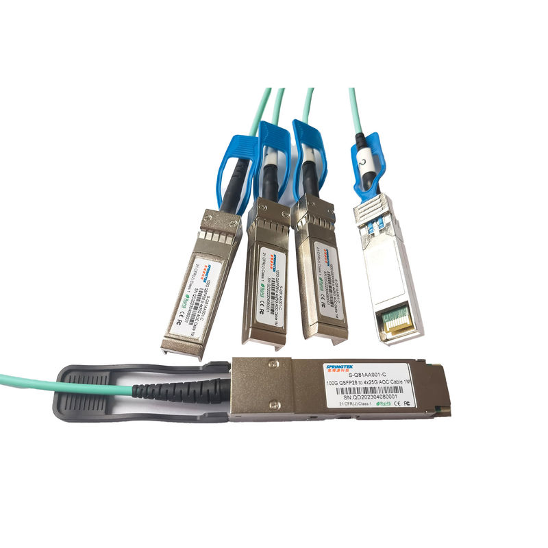 1m (3ft) s-q81aa001-c 1M Compatible 100G QSFP28 aan de Doorbraak Actieve Optische Kabel van 4x25G SFP28